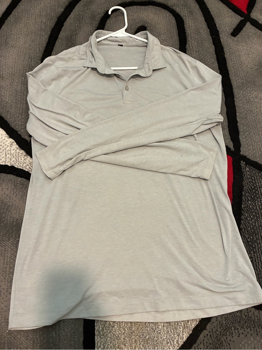 lululemon athletica Men's Long-Sleeve Polo - Light Gray
